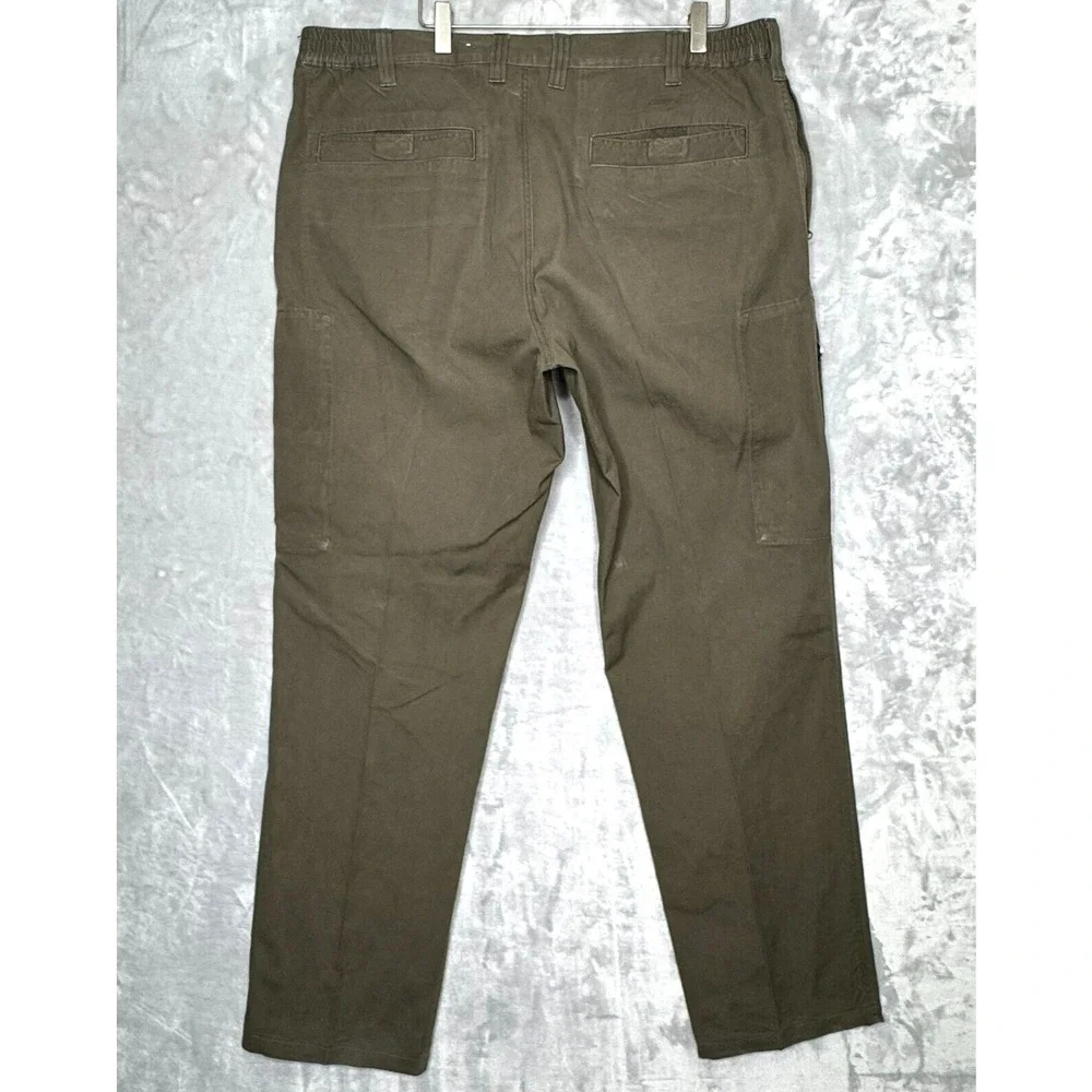 Tactical 5.11 Pants Mens 38*36 Brown Cargo Elastic Waist Flat Front Outdoor Work